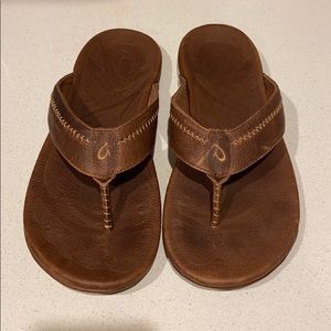 OluKai Hiapo Men’s flip flops size 14